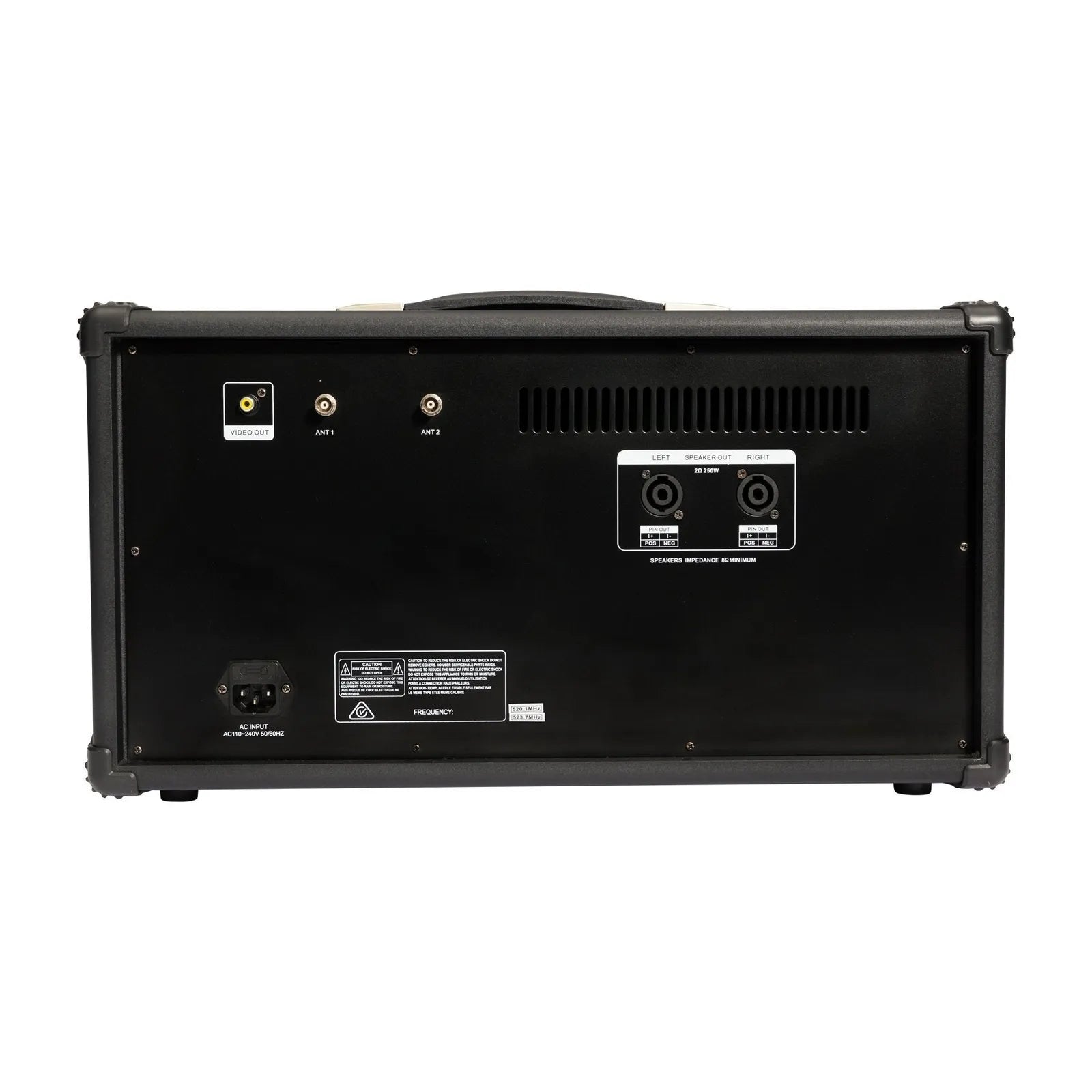 SoundArt 6 Channel 400W Dual Wireless Powered Mixer PA System with MP3 Player, Microphones, Effects, EQ, Remote Control, Transport Cover — view 3