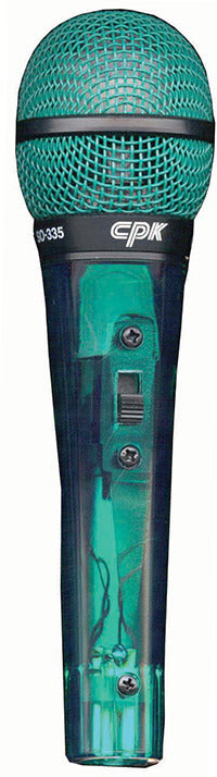 Microphone Transparent Green includes Lead on/off switch CPK Brand