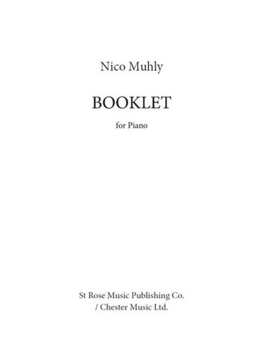 Nico Muhly - Booklet For Piano (Softcover Book)