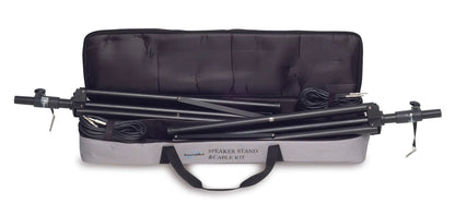 SoundArt Speaker Stand and Cable Kit with Gig Bag - Includes 2 Low Noise 25ft Cables and 16mm Speaker Stands — view 2