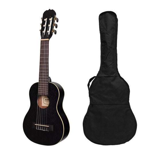 Sanchez 1/4 Size Student Classical Guitar with Gig Bag - Black, Model SS-C30-BLK, Nylon Strings, 6 Frets, Right Dexterity