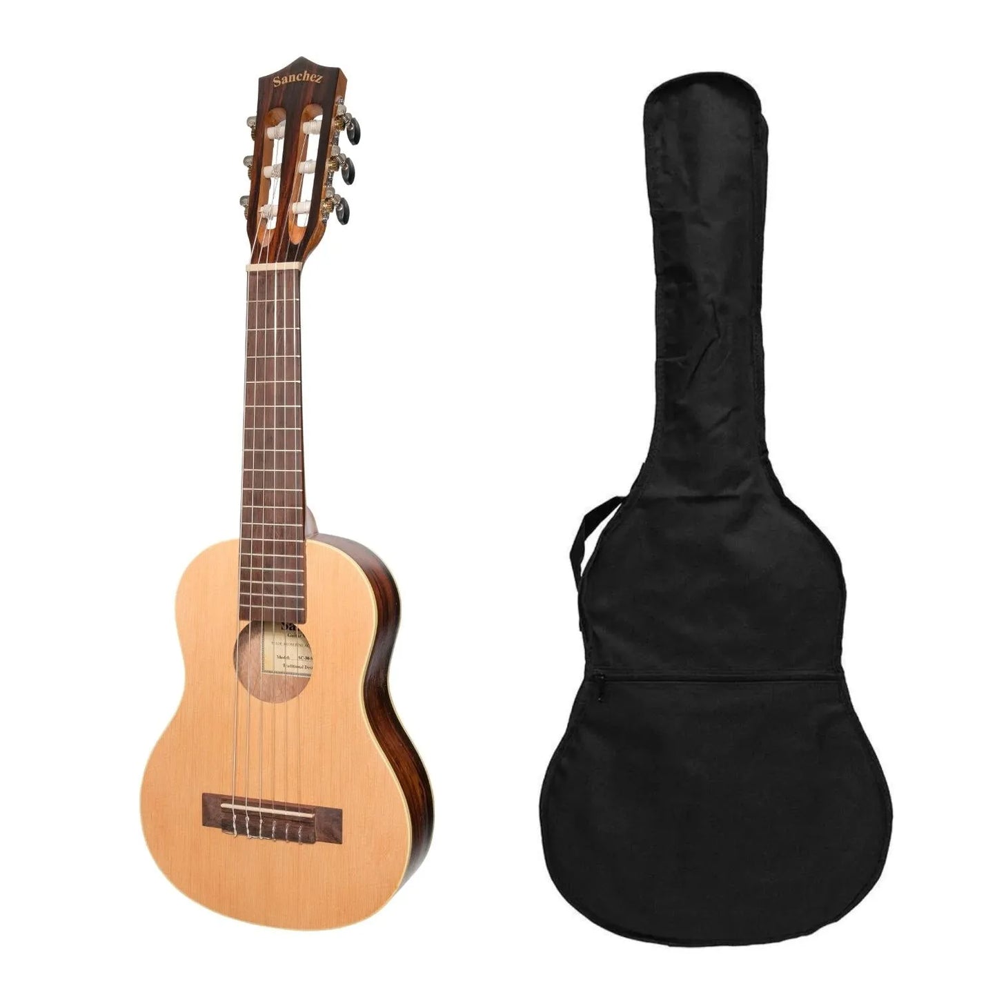 Sanchez 1/4 Size Student Classical Guitar with Gig Bag - Spruce/Rosewood, Model SS-C30-SR, Includes Nylon Gig Bag, Right-Handed
