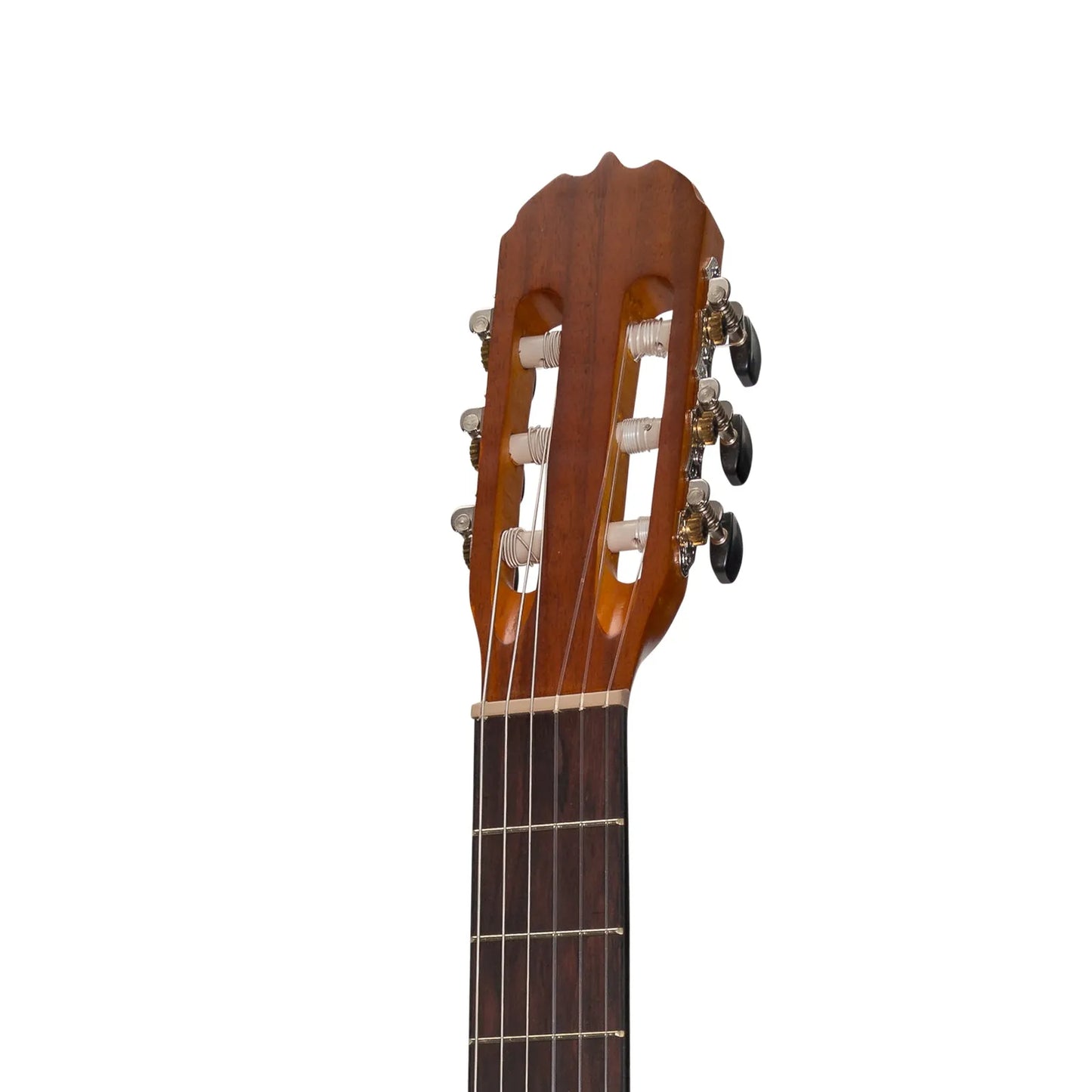 Sanchez SS-C36ET-KOA 3/4 Student Acoustic-Electric Classical Guitar with Gig Bag, Natural Finish, Nylon Strings, Adjustable Truss Rod — view 6
