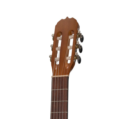 Sanchez Full-Size Student Classical Guitar with Gig Bag (Acacia) - Model SS-C39-ACA, 6 Nylon Strings, Natural Finish — view 5