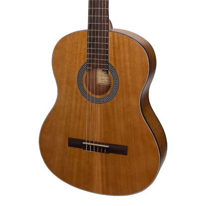 Sanchez Full-Size Student Classical Guitar with Gig Bag (Acacia) - Model SS-C39-ACA, 6 Nylon Strings, Natural Finish — view 3