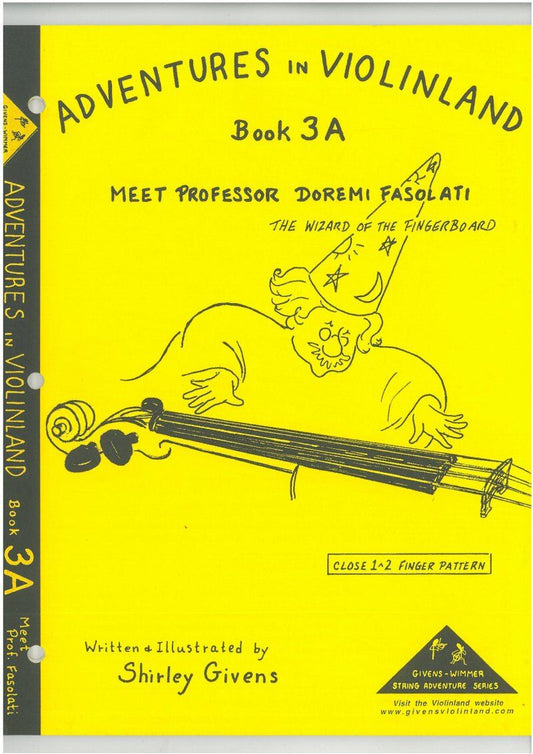Adventures in Violinland Book 3A by Shirley Givens, 88 Pages, M&M Publisher, Violin Series