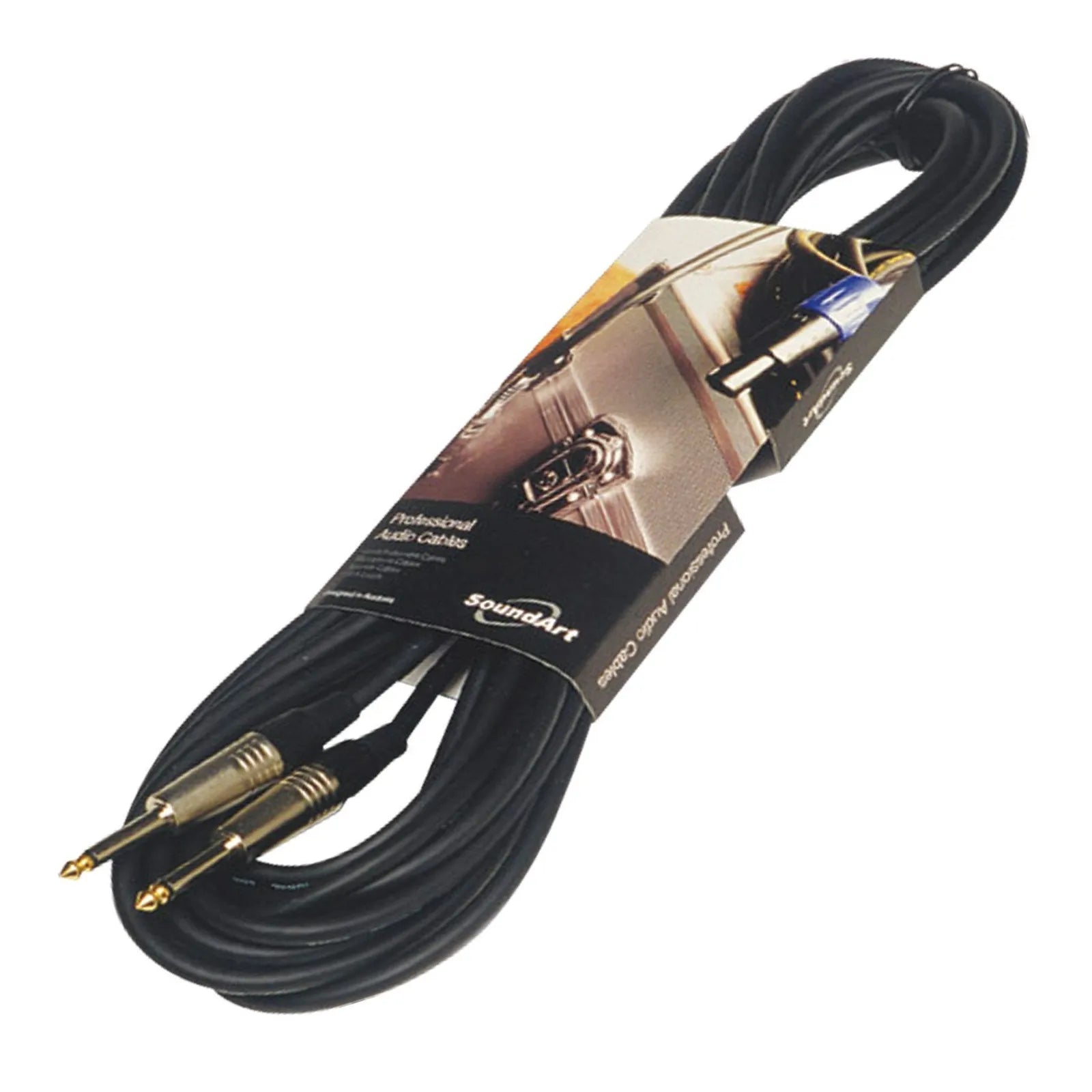 SoundArt SSC-42L Black PA Speaker Cable 15m with Jack to Jack Connectors