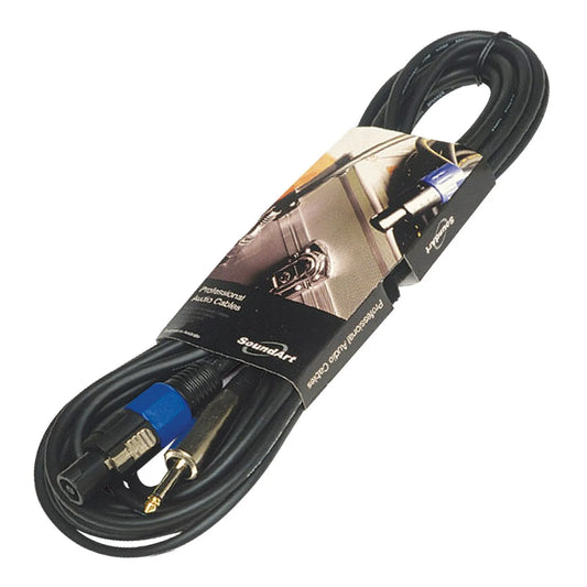 SoundArt SSC-44 Black PA Speaker Cable 10m with Speakon to Jack Connectors