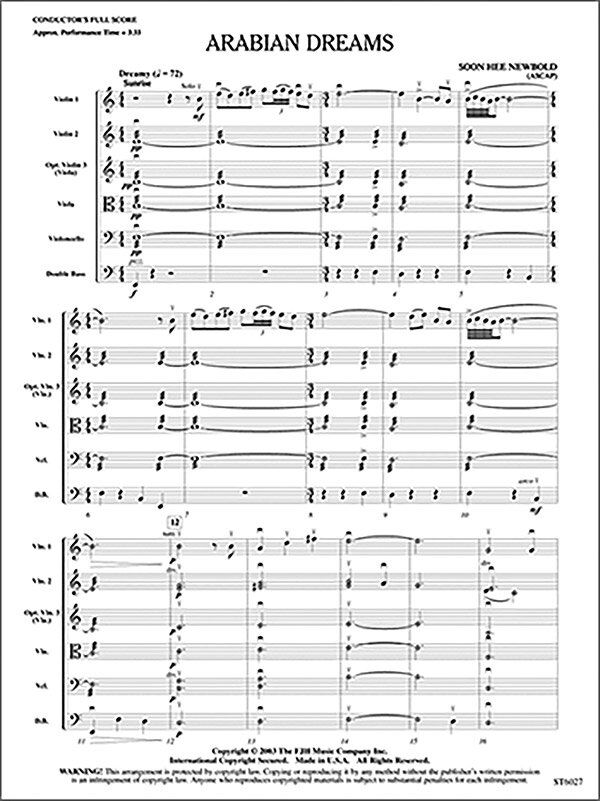 Arabian Dreams by Soon Hee Newbold - FJH Music Company, 1 Page Score