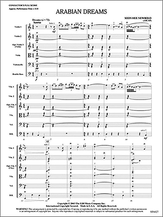 Arabian Dreams by Soon Hee Newbold - FJH Music Company, 1 Page Score