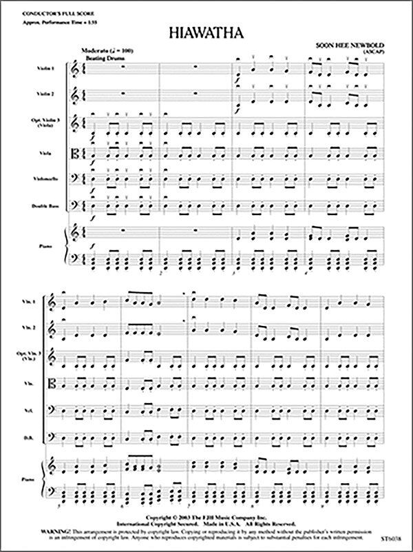 Hiawatha SO1 SC/PTS by Soon Hee Newbold - FJH Music Company, 1 Page