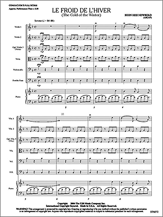 Le Froid De Lhiver So (Music Score/Parts)