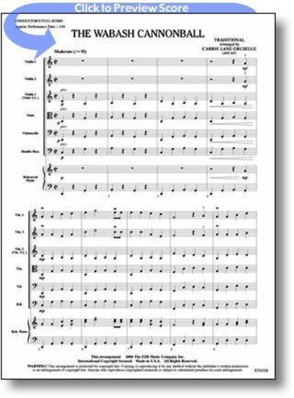 Wabash Cannonball The Arr Gruselle So Score/Parts