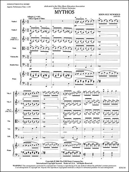 Mythos by Soon Hee Newbold - FJH Music Company - 1 Page Score