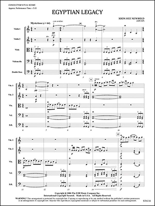 Egyptian Legacy by Soon Hee Newbold for SC/PTS - FJH Music Company