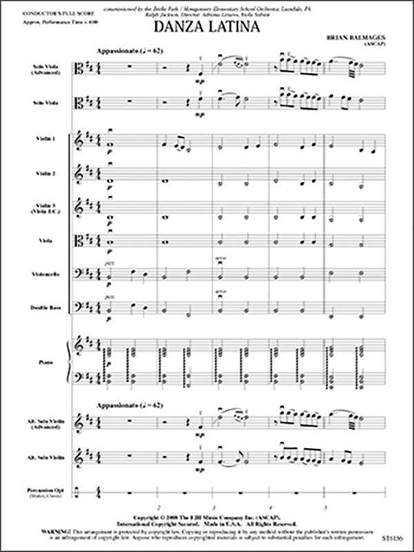 Danza Latina for Solo Viola or Violin and Orchestra by Brian Balmages