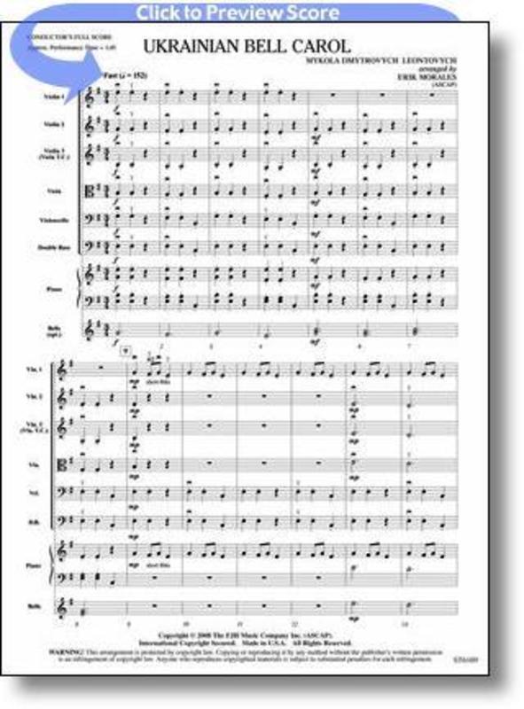 Ukrainian Bell Carol Arr Morales So Score/Parts