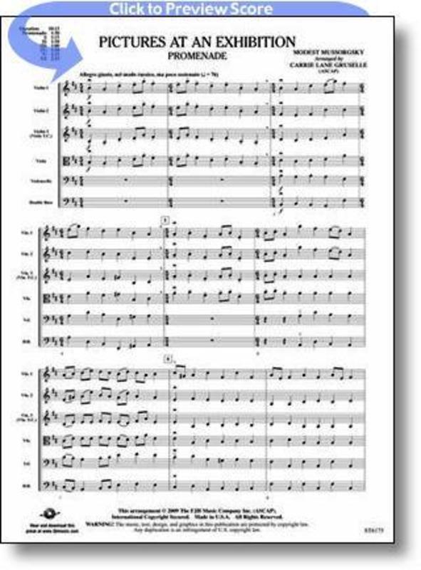 Pictures At An Exhibition Arr Gruselle So Score/Parts
