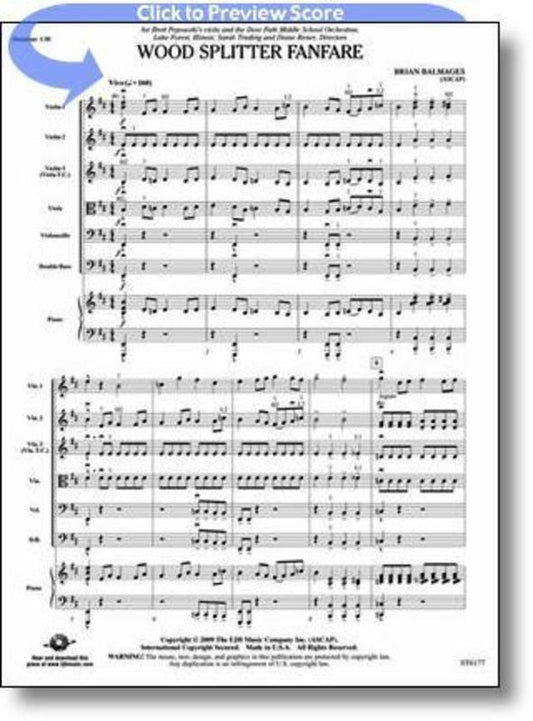 Wood Splitter Fanfare String Orchestra Score/Parts