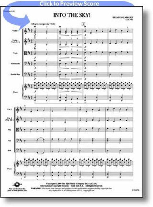 Into The Sky String Orchestra Score/Parts