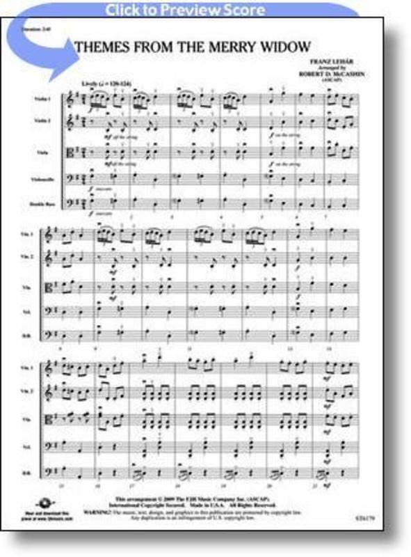 Themes From The Merry Widow Arr Mccashin So Sc/P (Music Score/Parts)