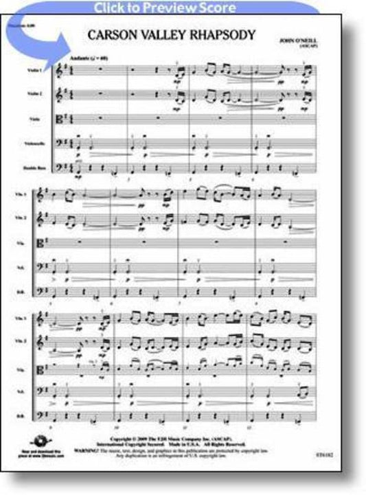 Carson Valley Rhapsody String Orchestra Score/Parts
