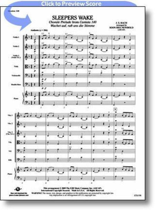 Sleepers Wake Arr Newbold String Orch Score/Parts