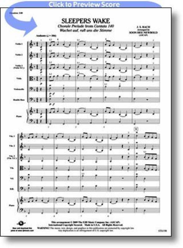 Sleepers Wake Arr Newbold String Orch Score