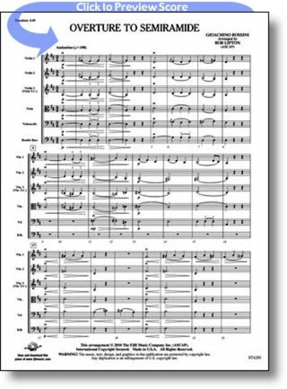 Overture To Semiramide Arr Lipton So Score/Parts