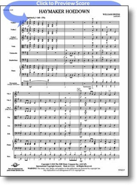 Haymaker Hoedown String Orchestra Score/Parts