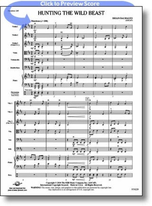 Hunting The Wild Beast String Orchestra Score/Parts