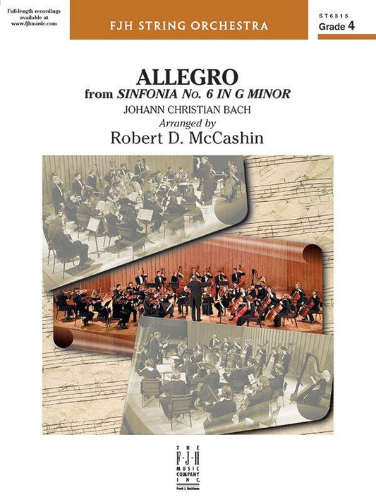 Allegro from Sinfonia No. 6 for String Orchestra by Johann Christian Bach
