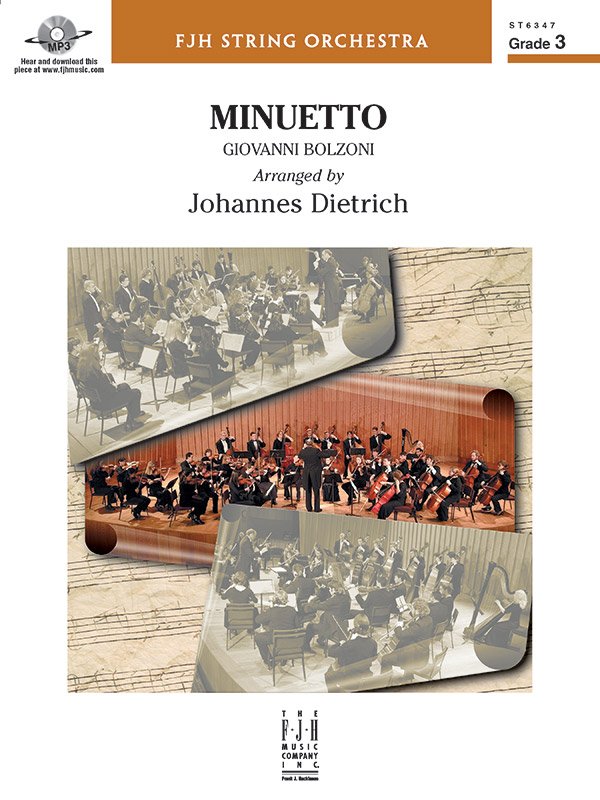 Bolzoni: Minuetto (arr. Johannes Dietrich) — String Orchestra Grade 3 Score & Parts (FJH Music Company)
