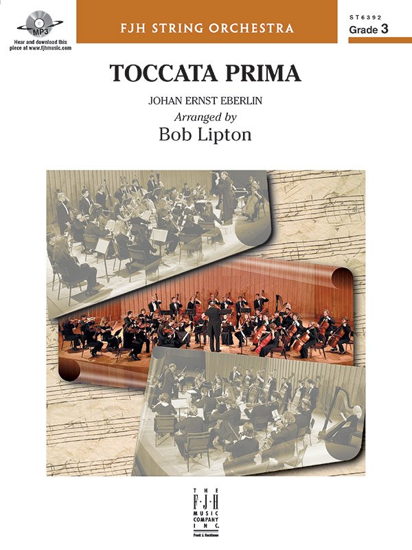 Eberlin: Toccata Prima (arr. Bob Lipton) — String Orchestra Grade 3 Score & Parts (FJH Music Company)