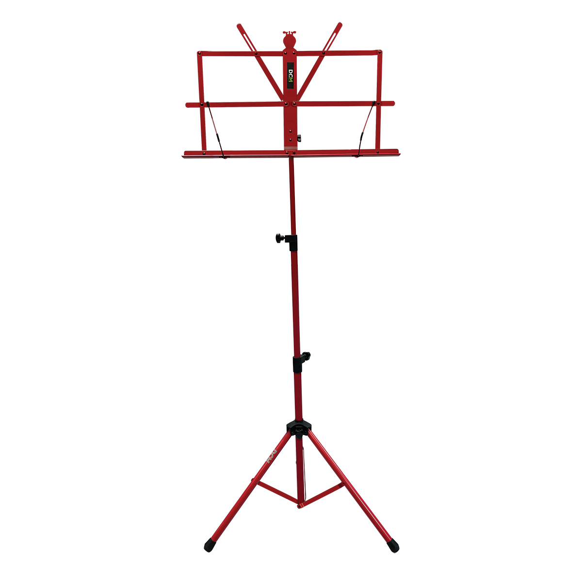 DCM BS01-RD Compact Lightweight Music Stand with Carry Bag, Height 70-142 cm, Foldable, Strong Tubular Frame, Tripod Base, Page Stays — view 2