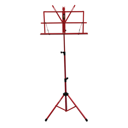 DCM BS01-RD Compact Lightweight Music Stand with Carry Bag, Height 70-142 cm, Foldable, Strong Tubular Frame, Tripod Base, Page Stays — view 2