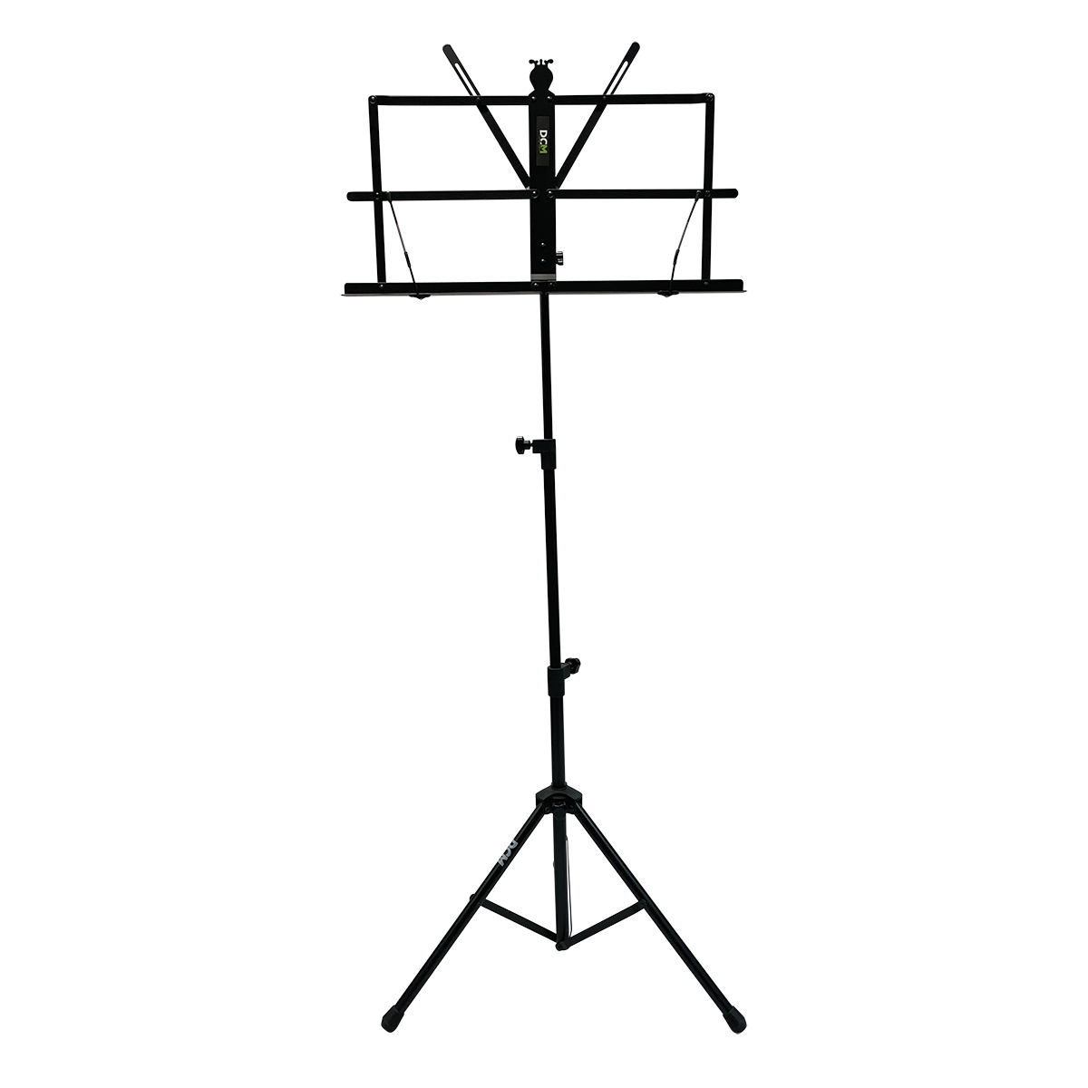 DCM BS01 Music Stand Black with Carry Bag, Compact and Lightweight, Adjustable Height 70-142 cm, Tripod Base, Foldable Design — view 2