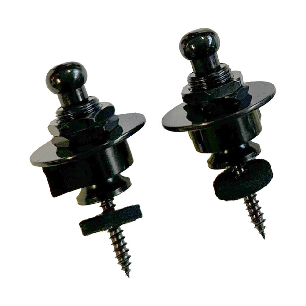 GT Schaller Style Black Strap Lock Set - 2 Locks with Screws Included