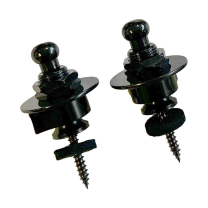 GT Schaller Style Black Strap Lock Set - 2 Locks with Screws Included