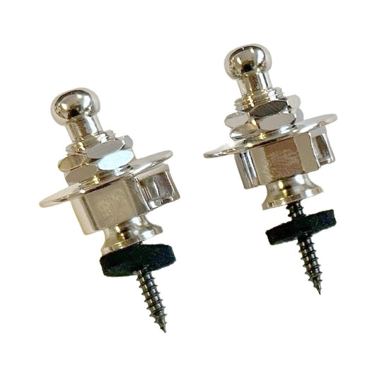 GT Schaller Style Nickel Finish Strap Lock Set