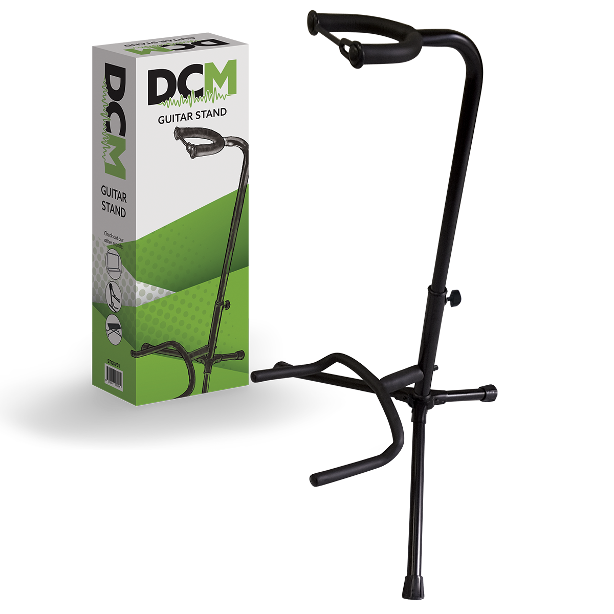 DCM GSV01 Adjustable Guitar Stand Black
