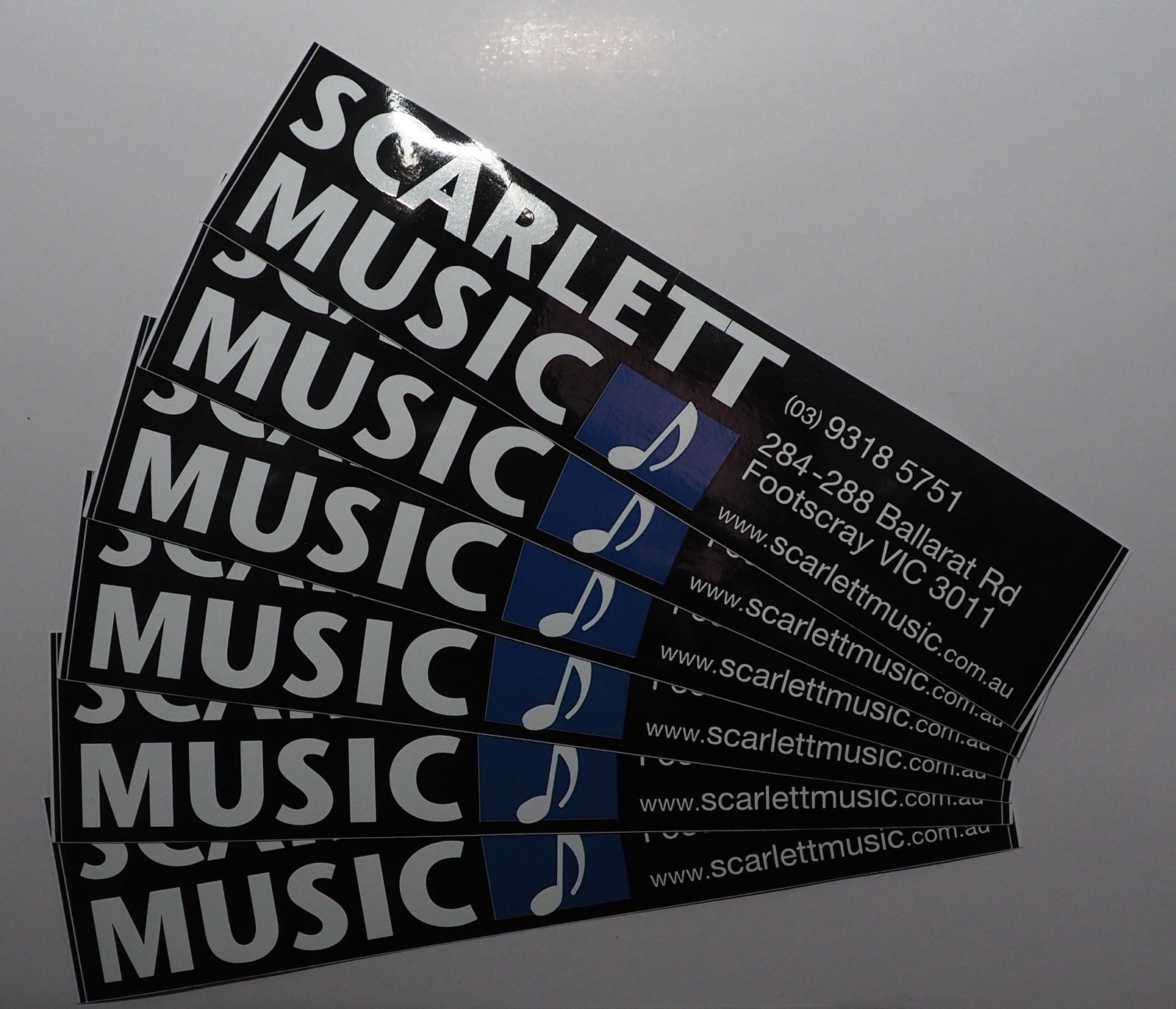 6 x Scarlett Music Stickers