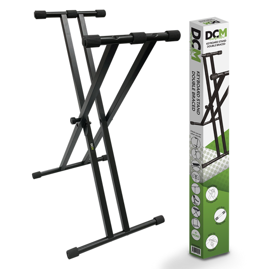 DCM KXDD01 Double Braced Keyboard Stand with Rubber Ends