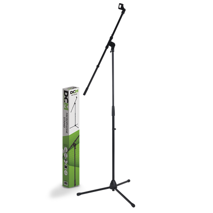 DCM MTL05 Microphone Boom Stand with Adjustable Height and Clip, Black