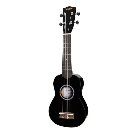 Sanchez Colour Series Soprano Ukulele Black with Gig Bag