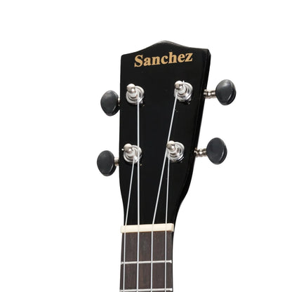 Sanchez Colour Series Soprano Ukulele Black with Gig Bag — view 6
