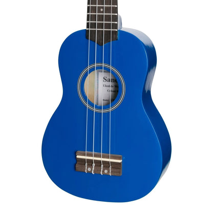 Sanchez Colour Series Soprano Ukulele - Dark Blue with Gig Bag — view 4