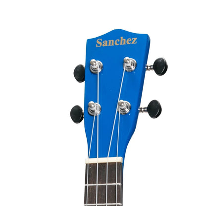 Sanchez Colour Series Soprano Ukulele - Dark Blue with Gig Bag — view 6