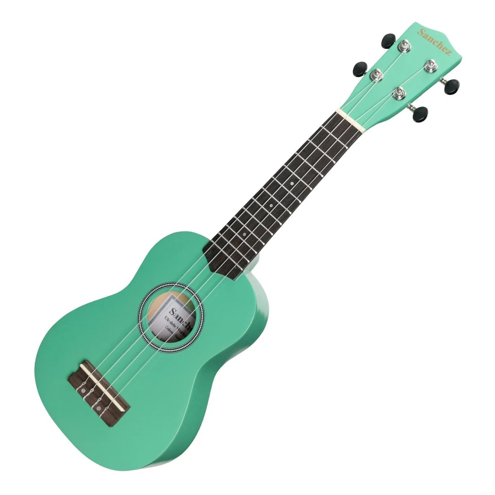 Sanchez Colour Series Soprano Ukulele - Green with Gig Bag — view 3
