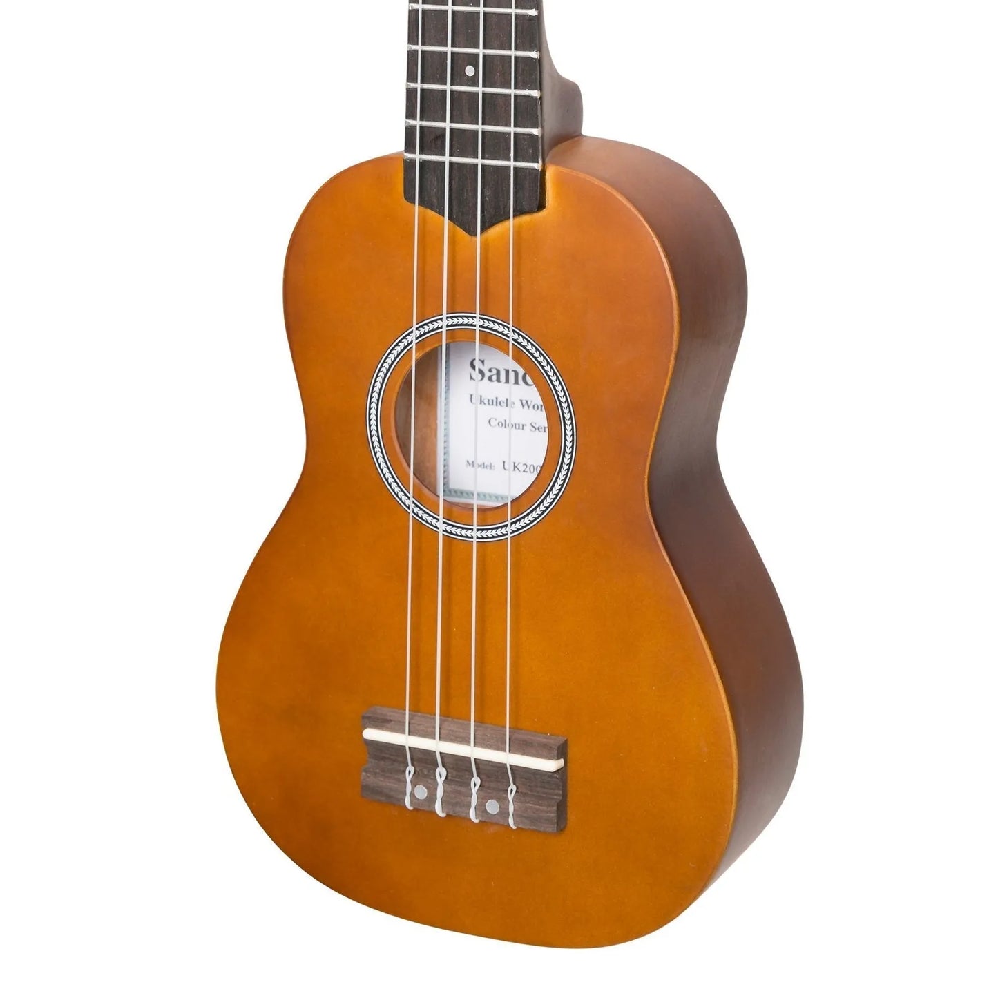 Sanchez Colour Series Soprano Ukulele Natural Satin with Gig Bag — view 4